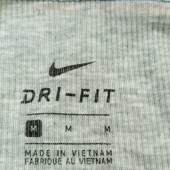 Nike Tank Top Women's Yoga Slim-fit Ribbed Cropped Running Sport Grey CU5344-073 - Picture 7 of 7